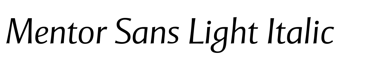 Mentor Sans Light Italic